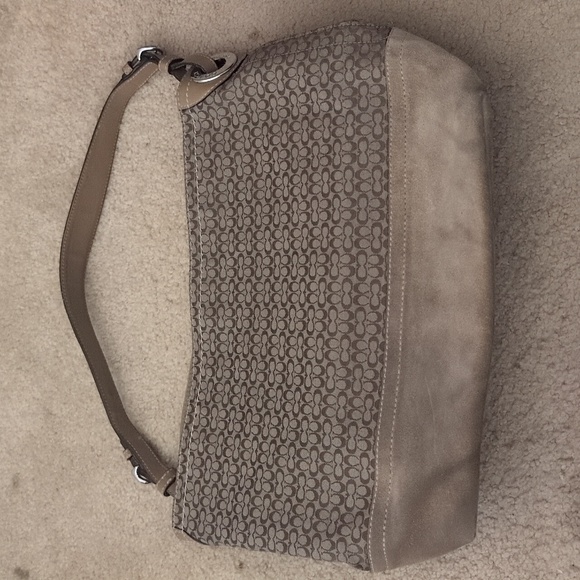 Coach Signature Logo Brown Satchel Handbag - Picture 5 of 11